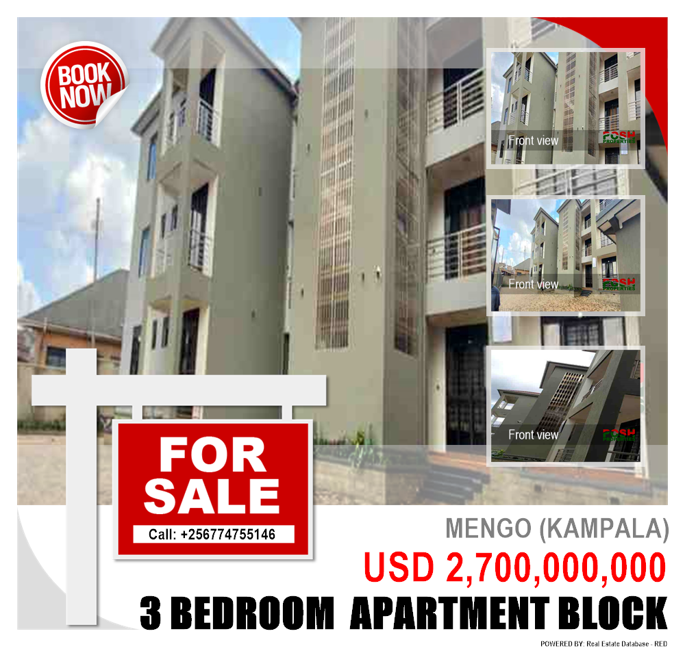 3 bedroom Apartment block  for sale in Mengo Kampala Uganda, code: 201563