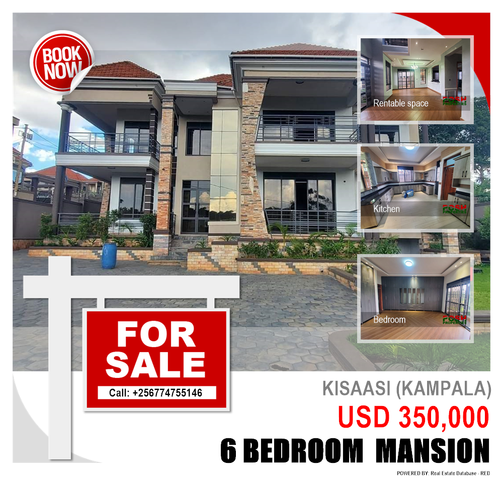 6 bedroom Mansion  for sale in Kisaasi Kampala Uganda, code: 201607