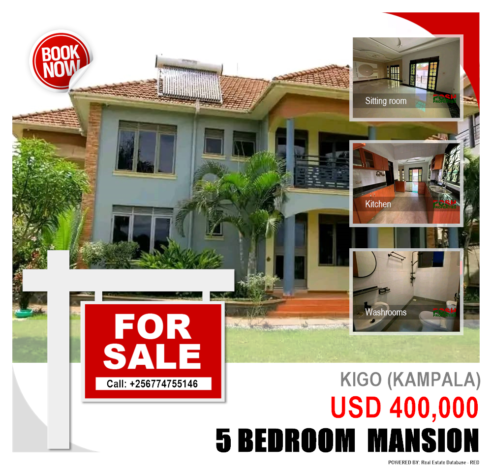 5 bedroom Mansion  for sale in Kigo Kampala Uganda, code: 201614