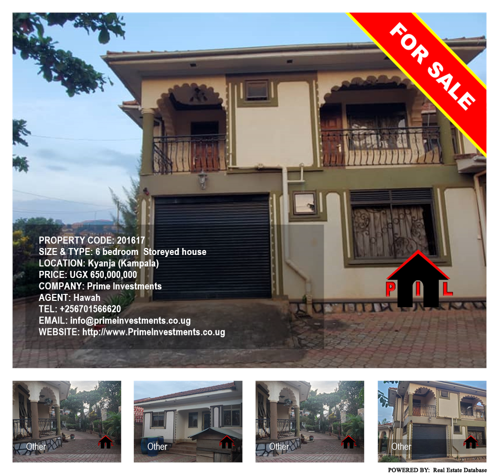 6 bedroom Storeyed house  for sale in Kyanja Kampala Uganda, code: 201617