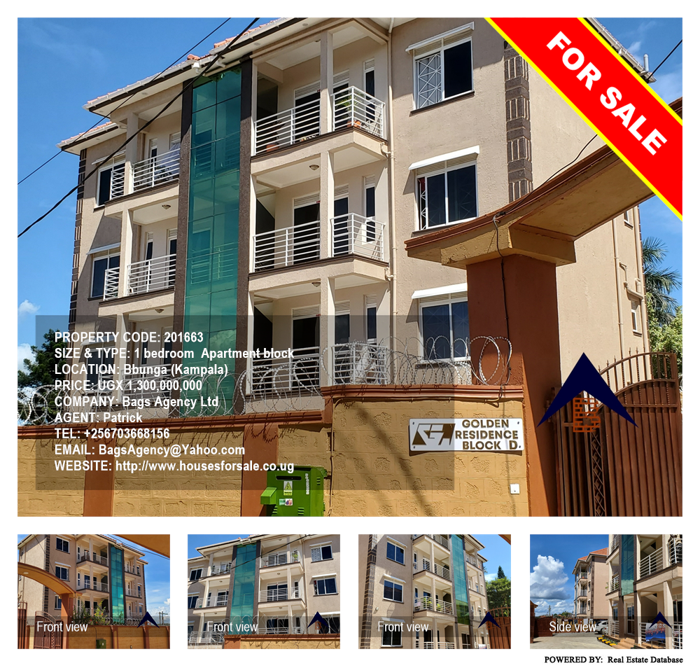 1 bedroom Apartment block  for sale in Bbunga Kampala Uganda, code: 201663