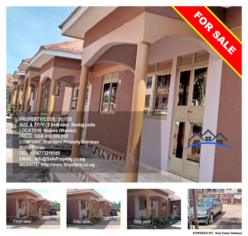 2 bedroom Rental units  for sale in Najjera Wakiso Uganda, code: 201705