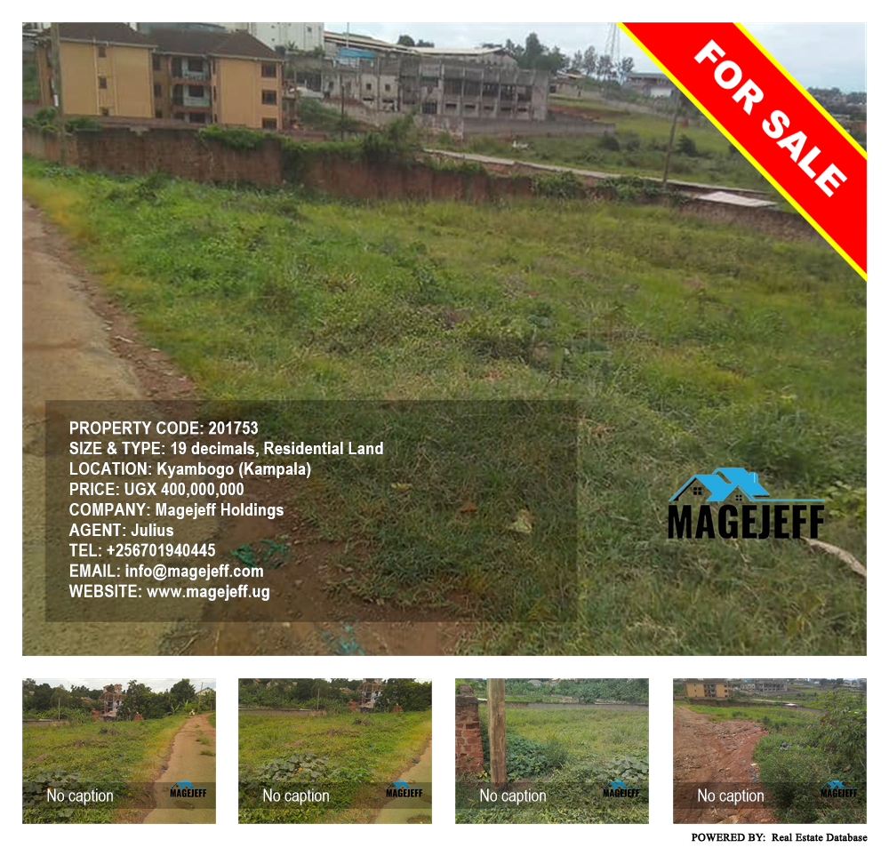 Residential Land  for sale in Kyambogo Kampala Uganda, code: 201753