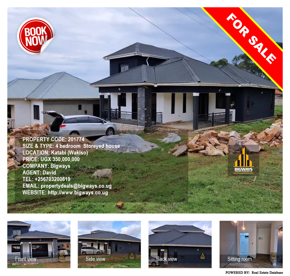 4 bedroom Storeyed house  for sale in Katabi Wakiso Uganda, code: 201774