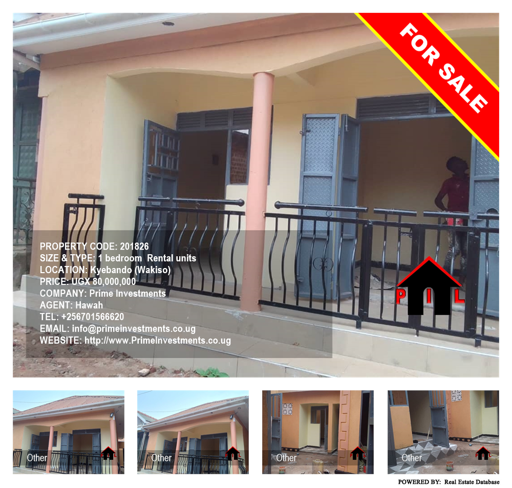 1 bedroom Rental units  for sale in Kyebando Wakiso Uganda, code: 201826