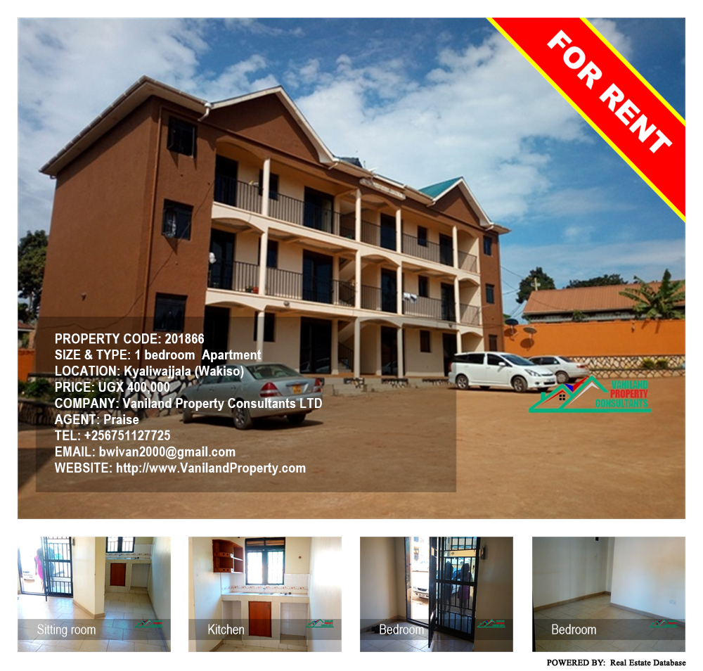 1 bedroom Apartment  for rent in Kyaliwajjala Wakiso Uganda, code: 201866