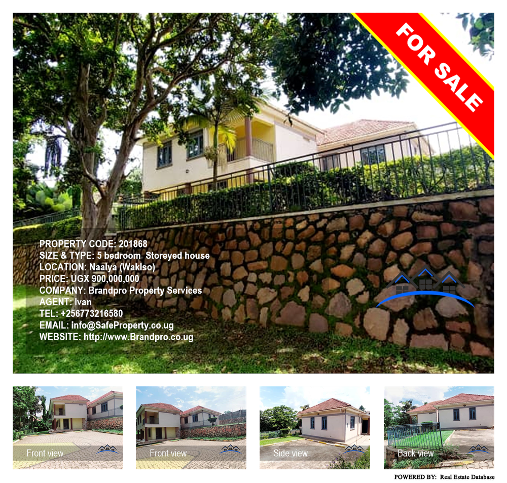 5 bedroom Storeyed house  for sale in Naalya Wakiso Uganda, code: 201868