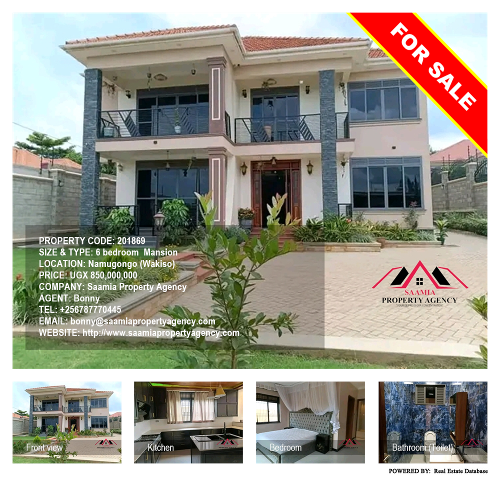 6 bedroom Mansion  for sale in Namugongo Wakiso Uganda, code: 201869
