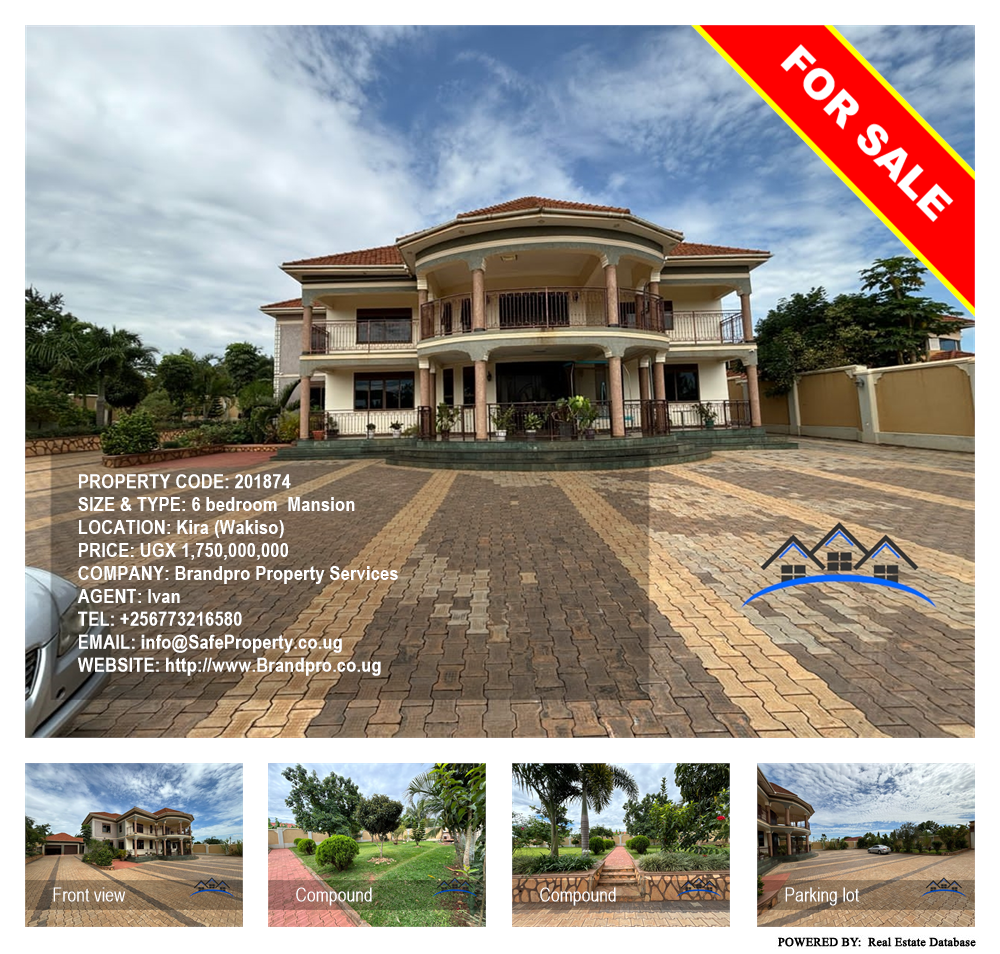 6 bedroom Mansion  for sale in Kira Wakiso Uganda, code: 201874