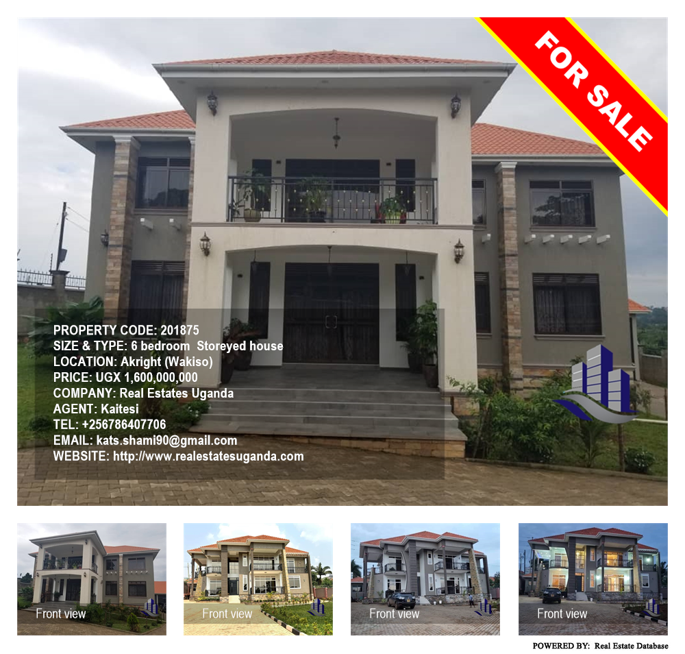 6 bedroom Storeyed house  for sale in Akright Wakiso Uganda, code: 201875