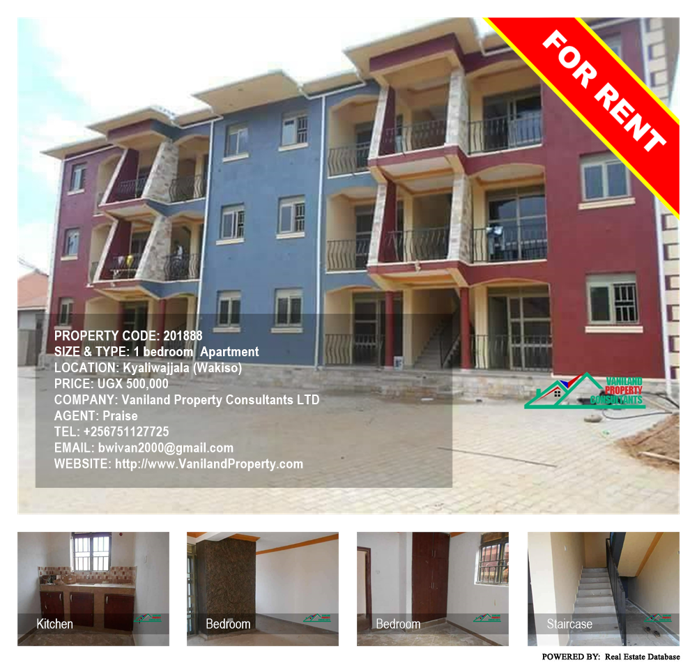1 bedroom Apartment  for rent in Kyaliwajjala Wakiso Uganda, code: 201888