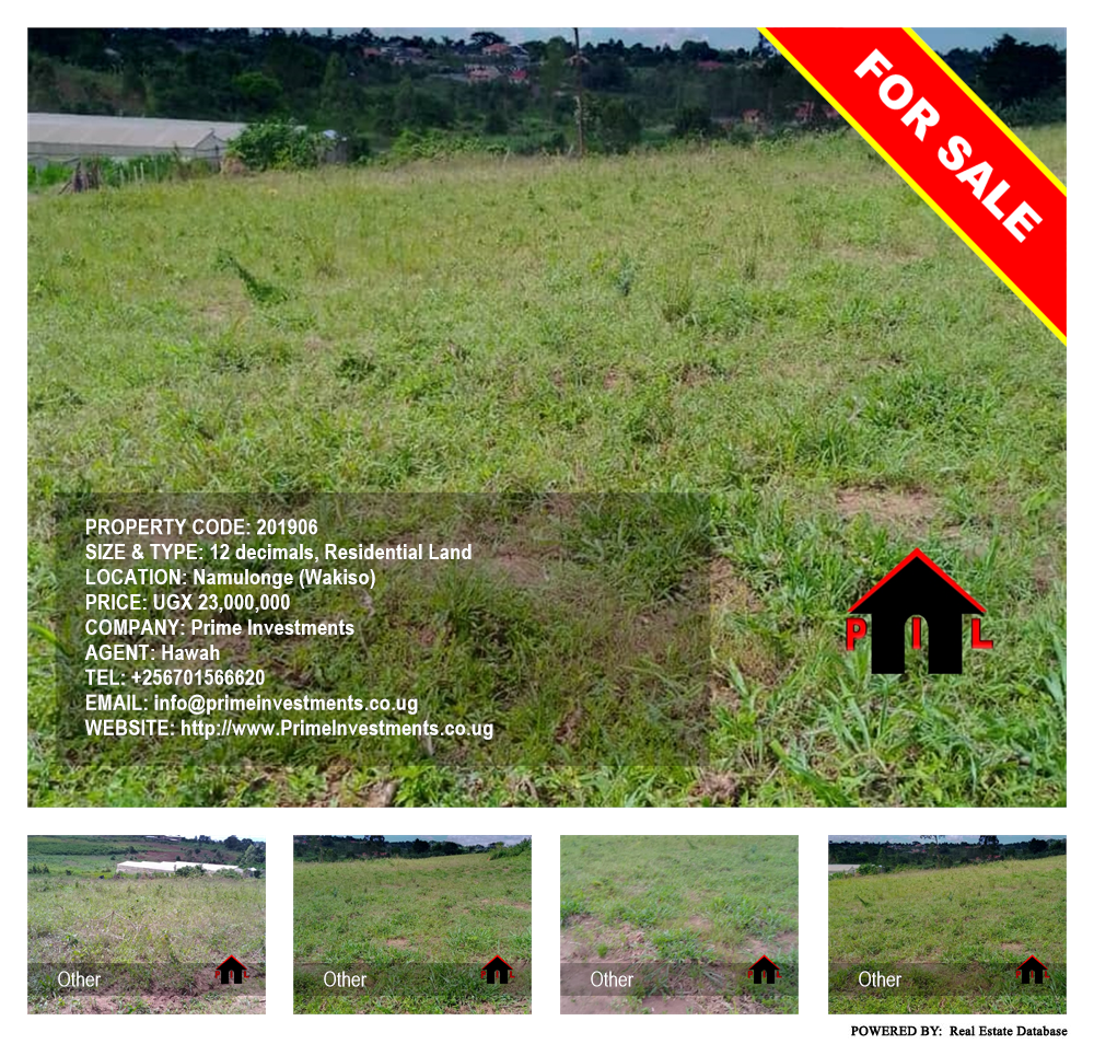 Residential Land  for sale in Namulonge Wakiso Uganda, code: 201906