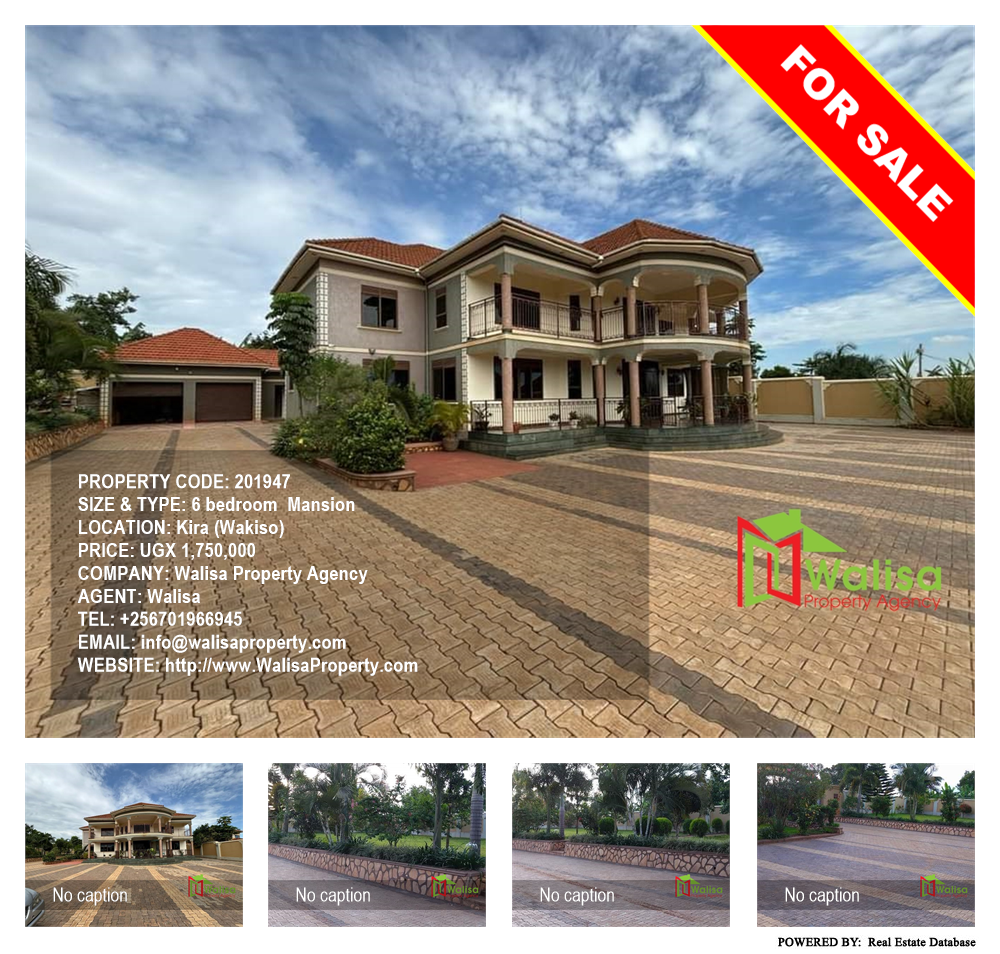 6 bedroom Mansion  for sale in Kira Wakiso Uganda, code: 201947