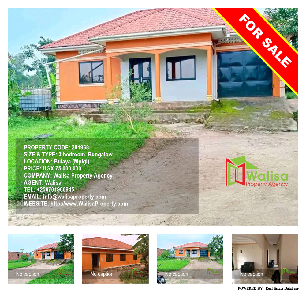 3 bedroom Bungalow  for sale in Bulaya Mpigi Uganda, code: 201968