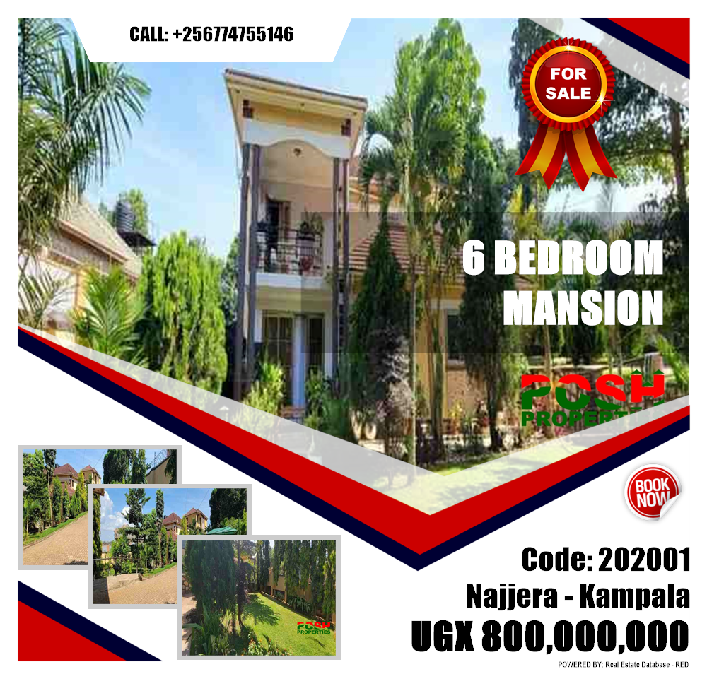 6 bedroom Mansion  for sale in Najjera Kampala Uganda, code: 202001