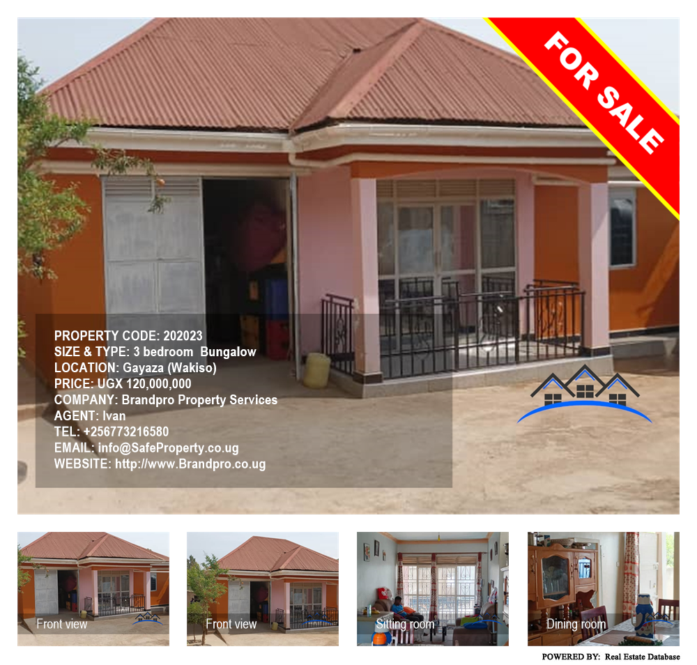 3 bedroom Bungalow  for sale in Gayaza Wakiso Uganda, code: 202023