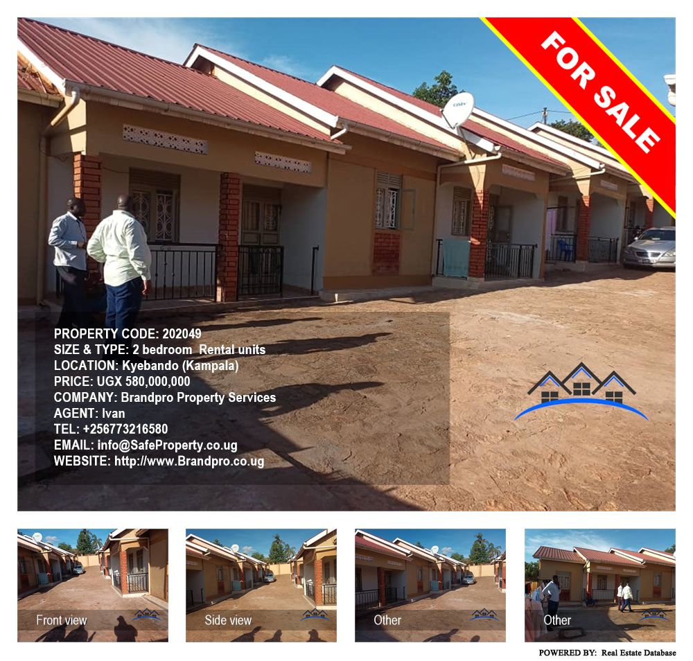 2 bedroom Rental units  for sale in Kyebando Kampala Uganda, code: 202049
