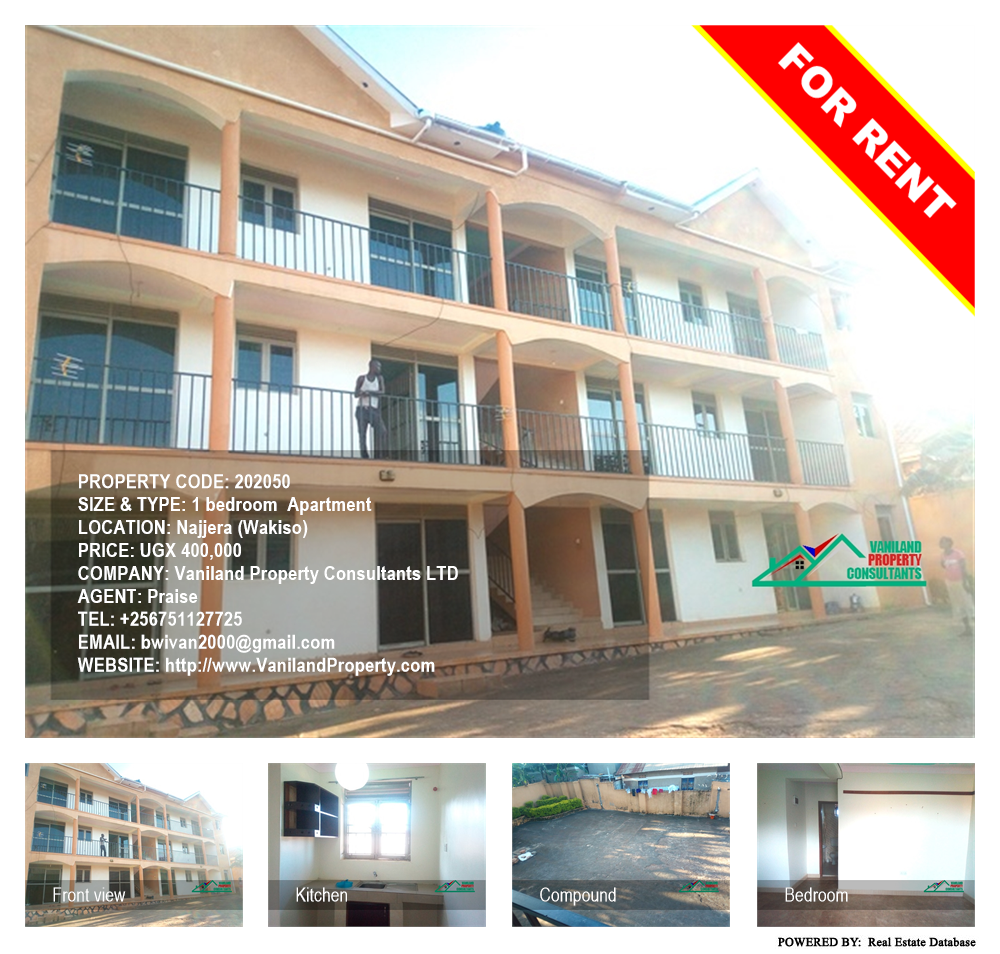 1 bedroom Apartment  for rent in Najjera Wakiso Uganda, code: 202050