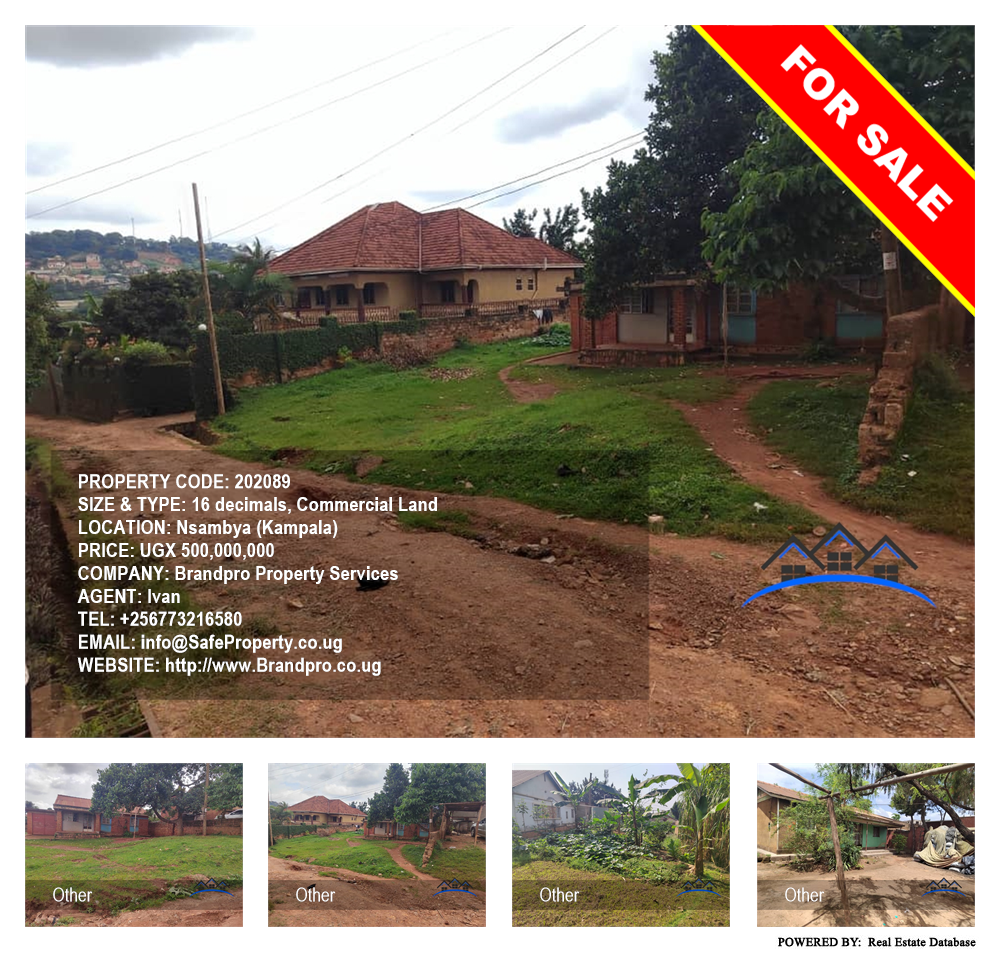 Commercial Land  for sale in Nsambya Kampala Uganda, code: 202089