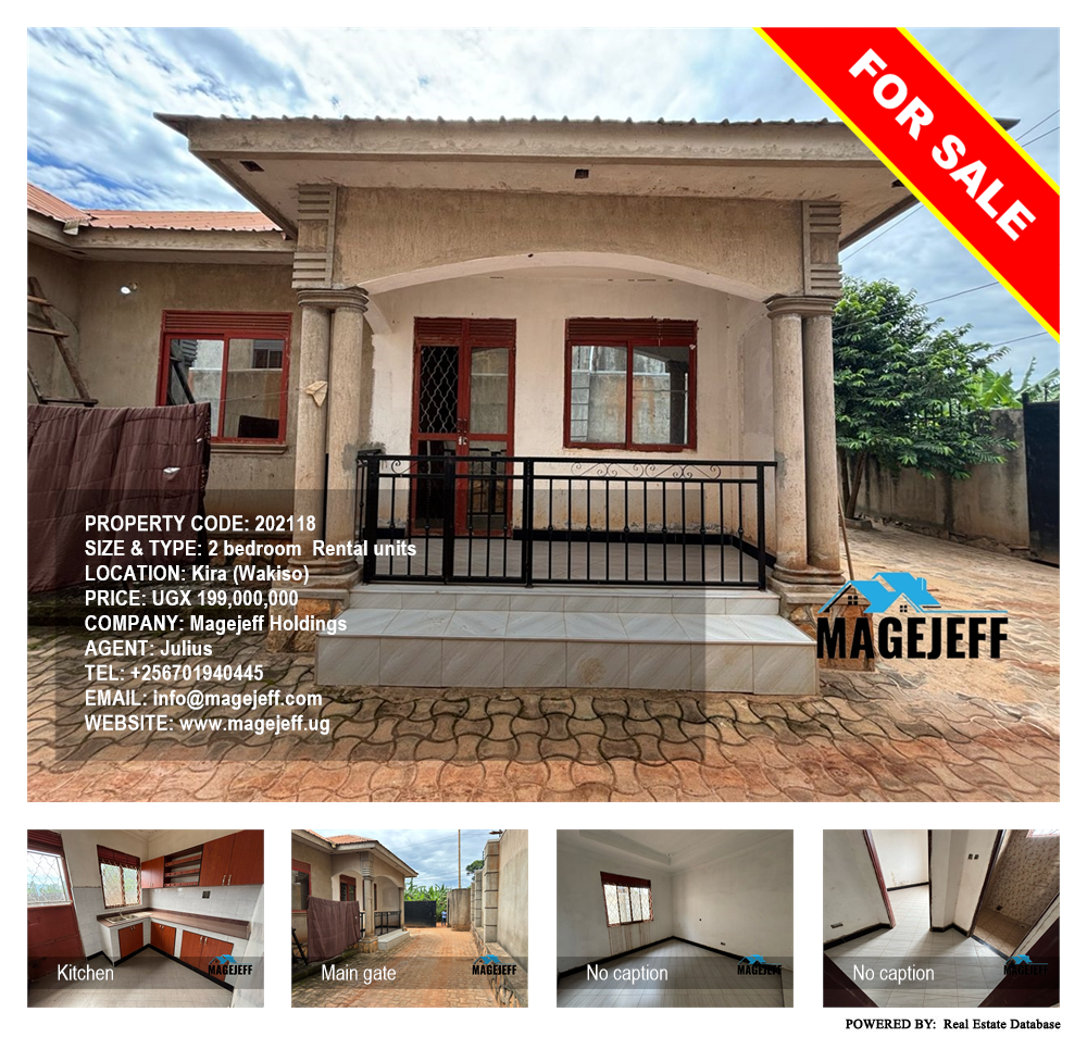 2 bedroom Rental units  for sale in Kira Wakiso Uganda, code: 202118