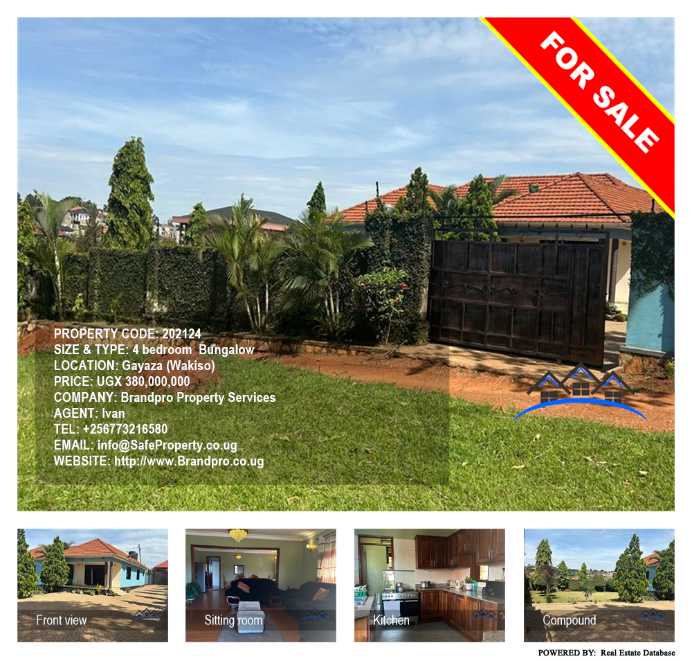 4 bedroom Bungalow  for sale in Gayaza Wakiso Uganda, code: 202124
