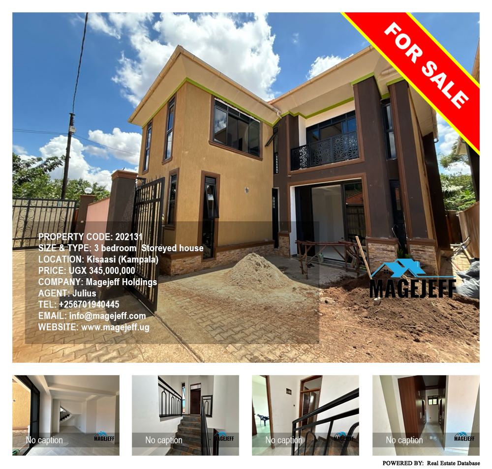 3 bedroom Storeyed house  for sale in Kisaasi Kampala Uganda, code: 202131