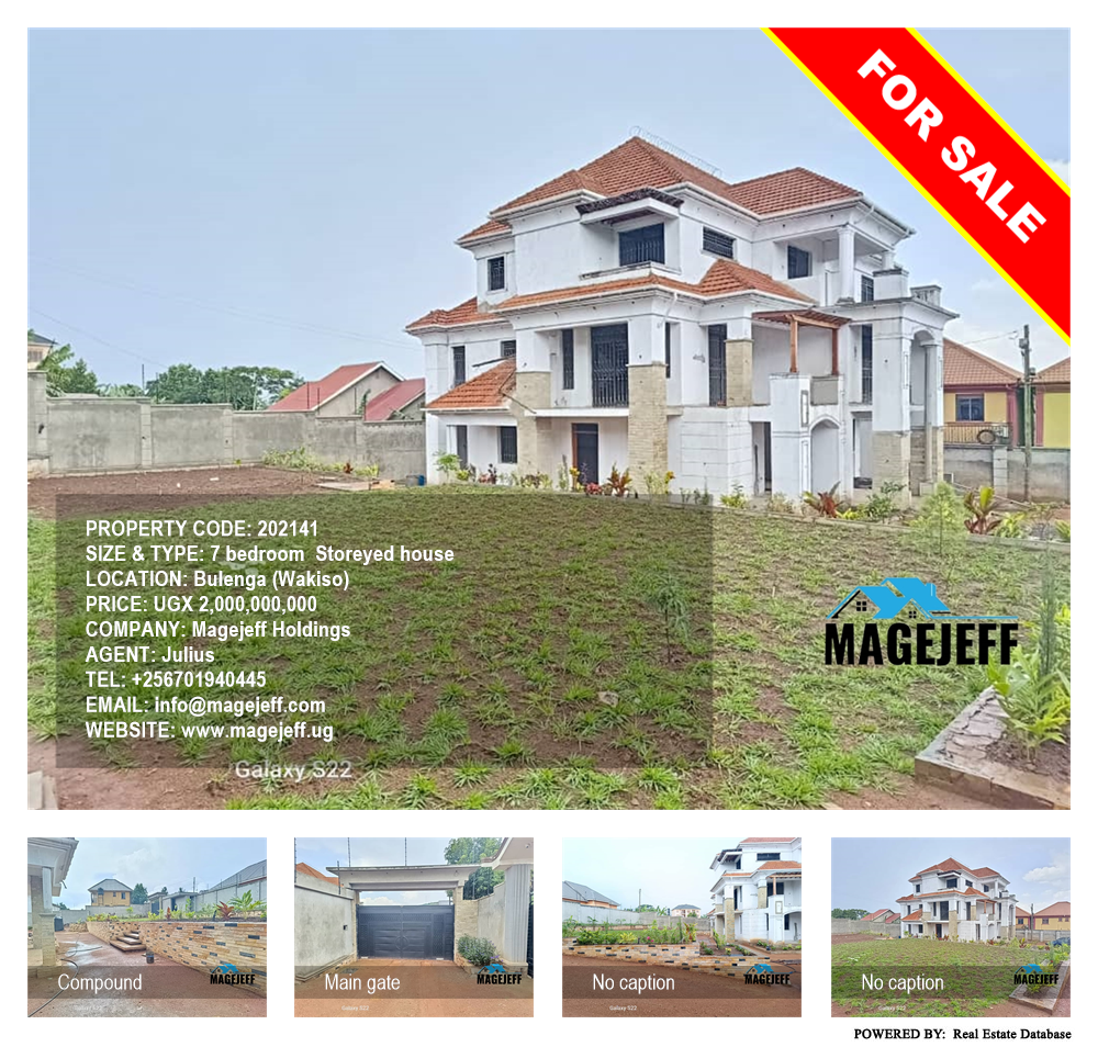 7 bedroom Storeyed house  for sale in Bulenga Wakiso Uganda, code: 202141