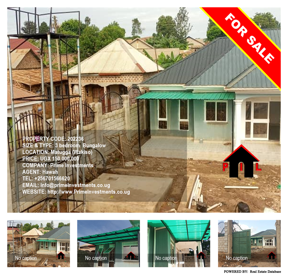 3 bedroom Bungalow  for sale in Matugga Wakiso Uganda, code: 202236