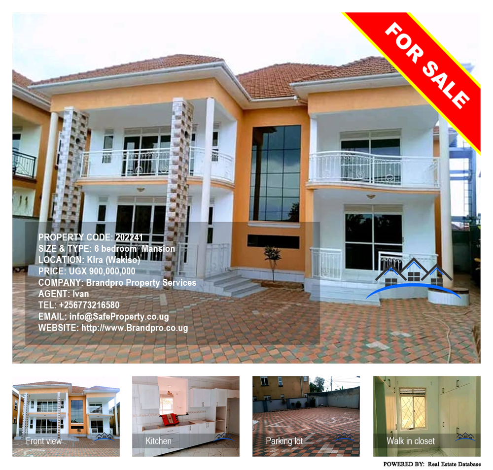 6 bedroom Mansion  for sale in Kira Wakiso Uganda, code: 202241