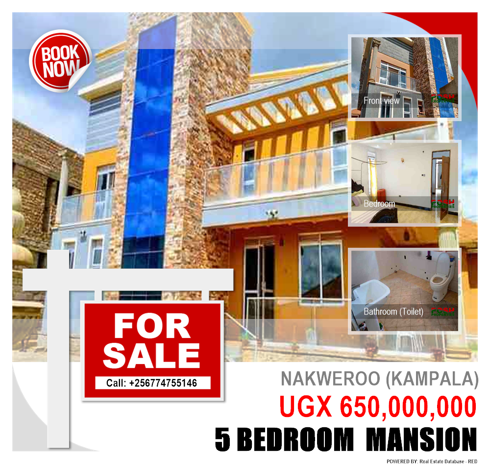 5 bedroom Mansion  for sale in Nakweroo Kampala Uganda, code: 202262