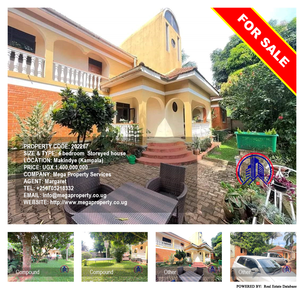 4 bedroom Storeyed house  for sale in Makindye Kampala Uganda, code: 202267