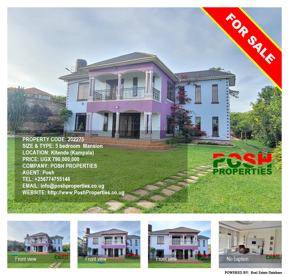 5 bedroom Mansion  for sale in Kitende Kampala Uganda, code: 202275