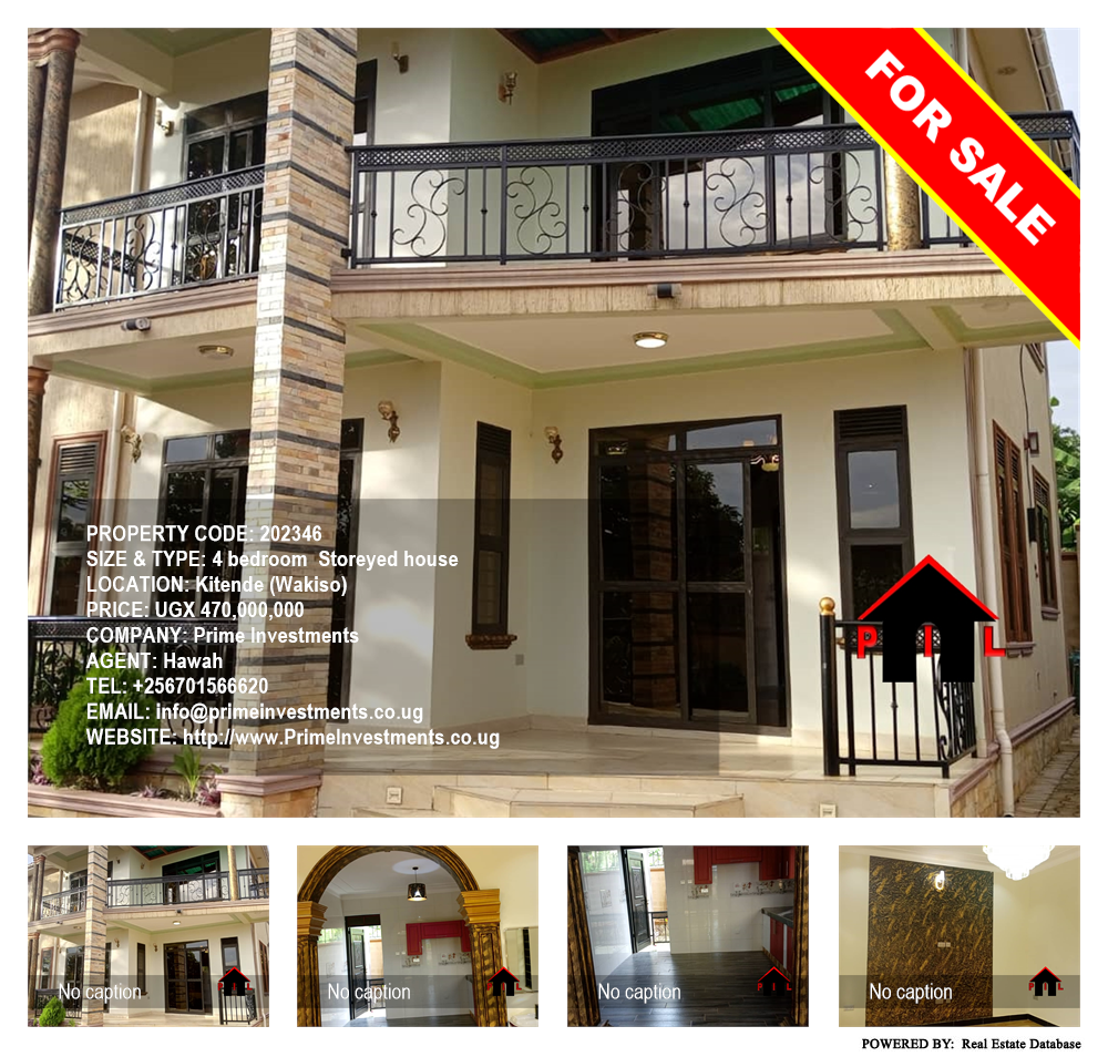 4 bedroom Storeyed house  for sale in Kitende Wakiso Uganda, code: 202346