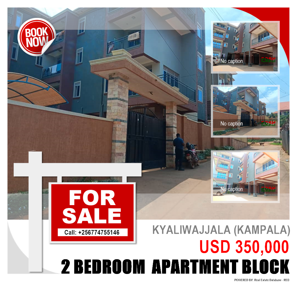 2 bedroom Apartment block  for sale in Kyaliwajjala Kampala Uganda, code: 202357