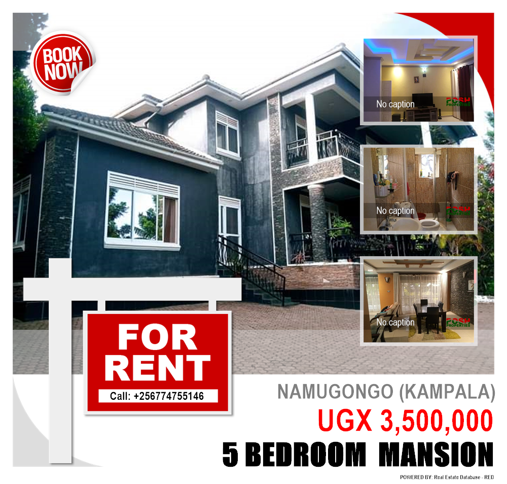 5 bedroom Mansion  for rent in Namugongo Kampala Uganda, code: 202359