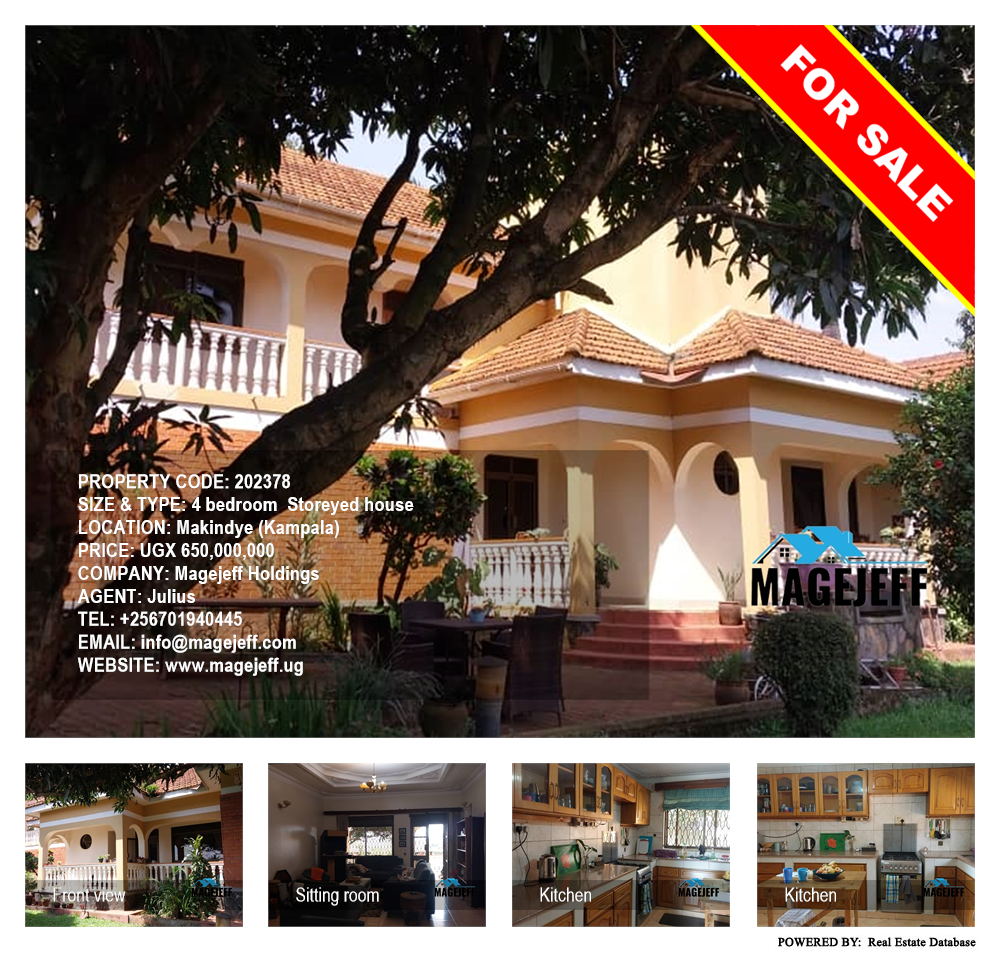 4 bedroom Storeyed house  for sale in Makindye Kampala Uganda, code: 202378