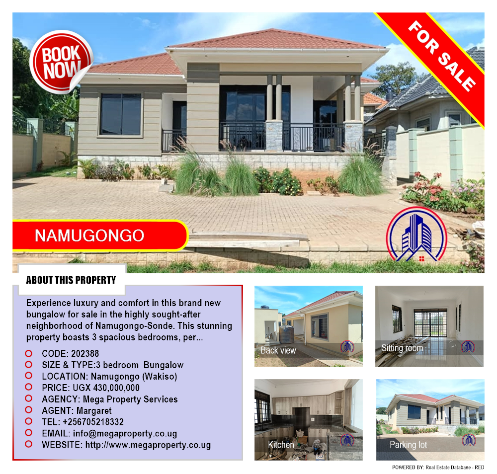 3 bedroom Bungalow  for sale in Namugongo Wakiso Uganda, code: 202388