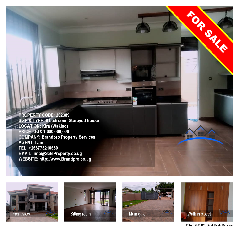 6 bedroom Storeyed house  for sale in Kira Wakiso Uganda, code: 202389