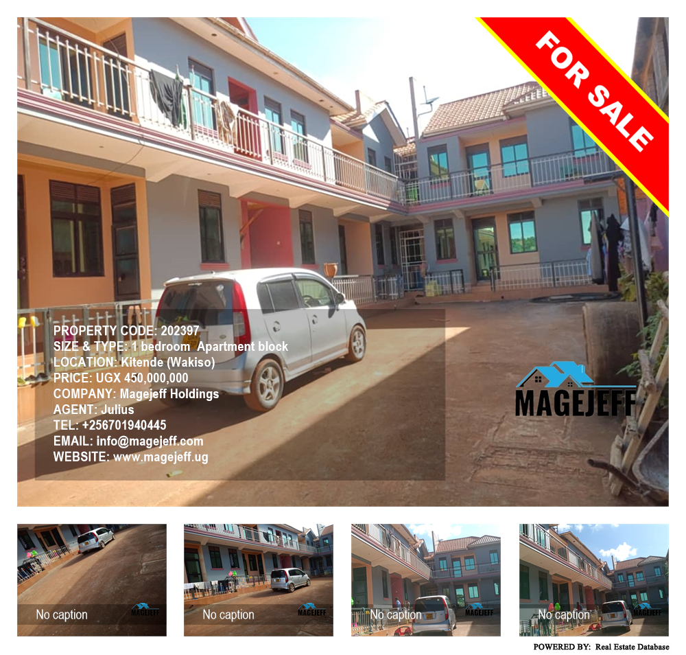 1 bedroom Apartment block  for sale in Kitende Wakiso Uganda, code: 202397