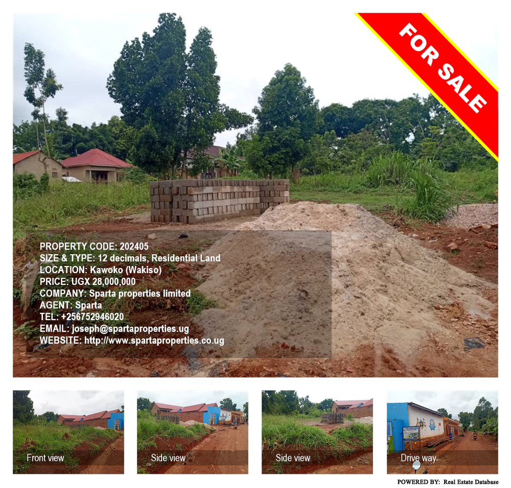 Residential Land  for sale in Kawoko Wakiso Uganda, code: 202405