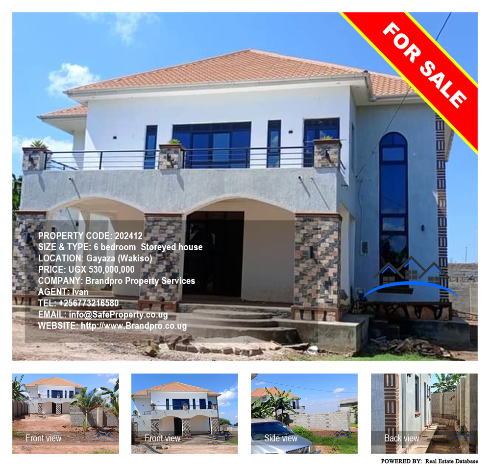 6 bedroom Storeyed house  for sale in Gayaza Wakiso Uganda, code: 202412