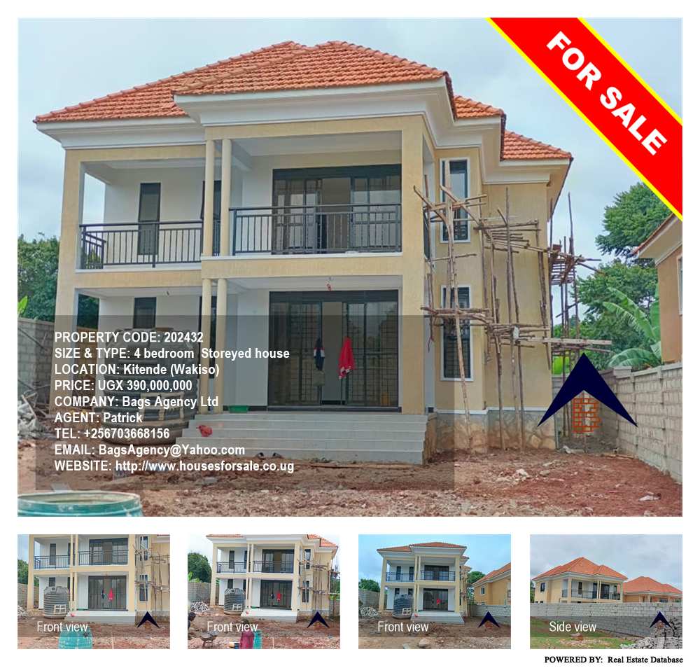 4 bedroom Storeyed house  for sale in Kitende Wakiso Uganda, code: 202432