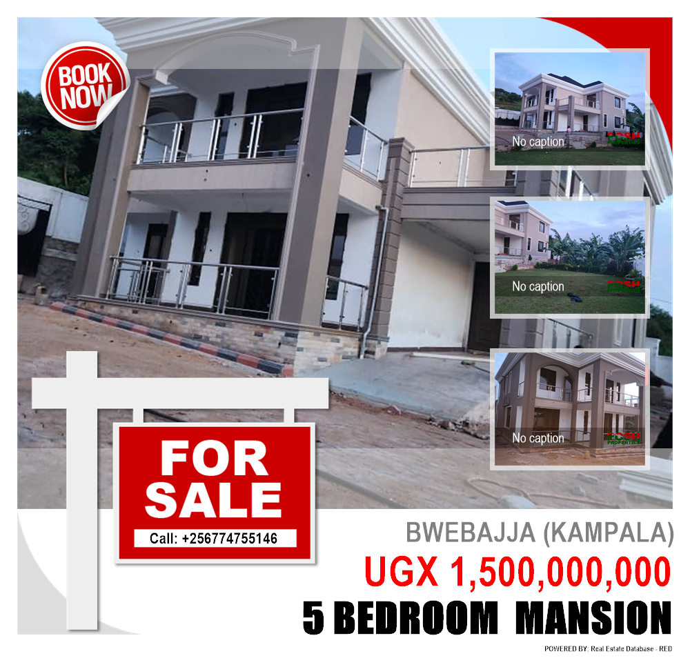 5 bedroom Mansion  for sale in Bwebajja Kampala Uganda, code: 202516