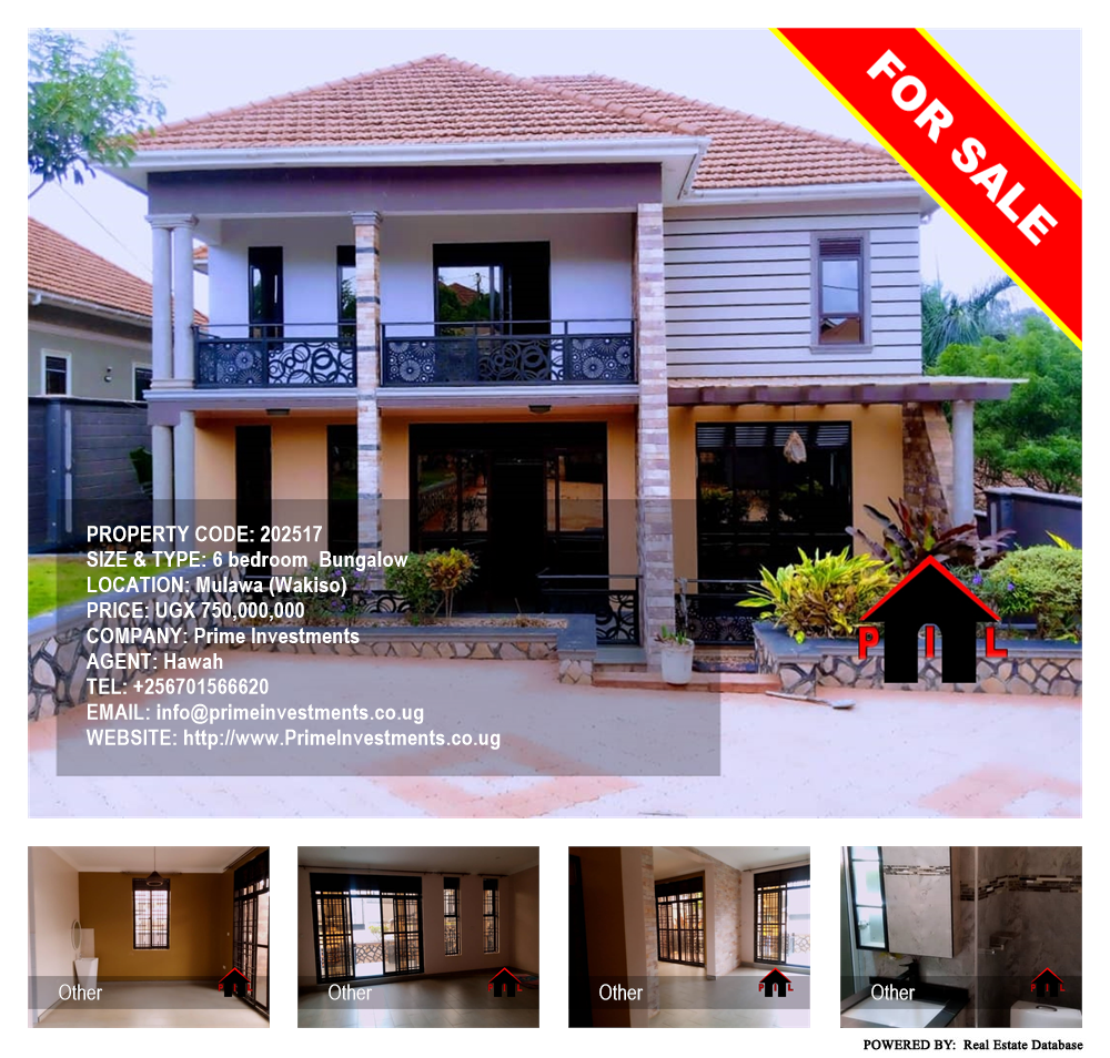 6 bedroom Bungalow  for sale in Mulawa Wakiso Uganda, code: 202517