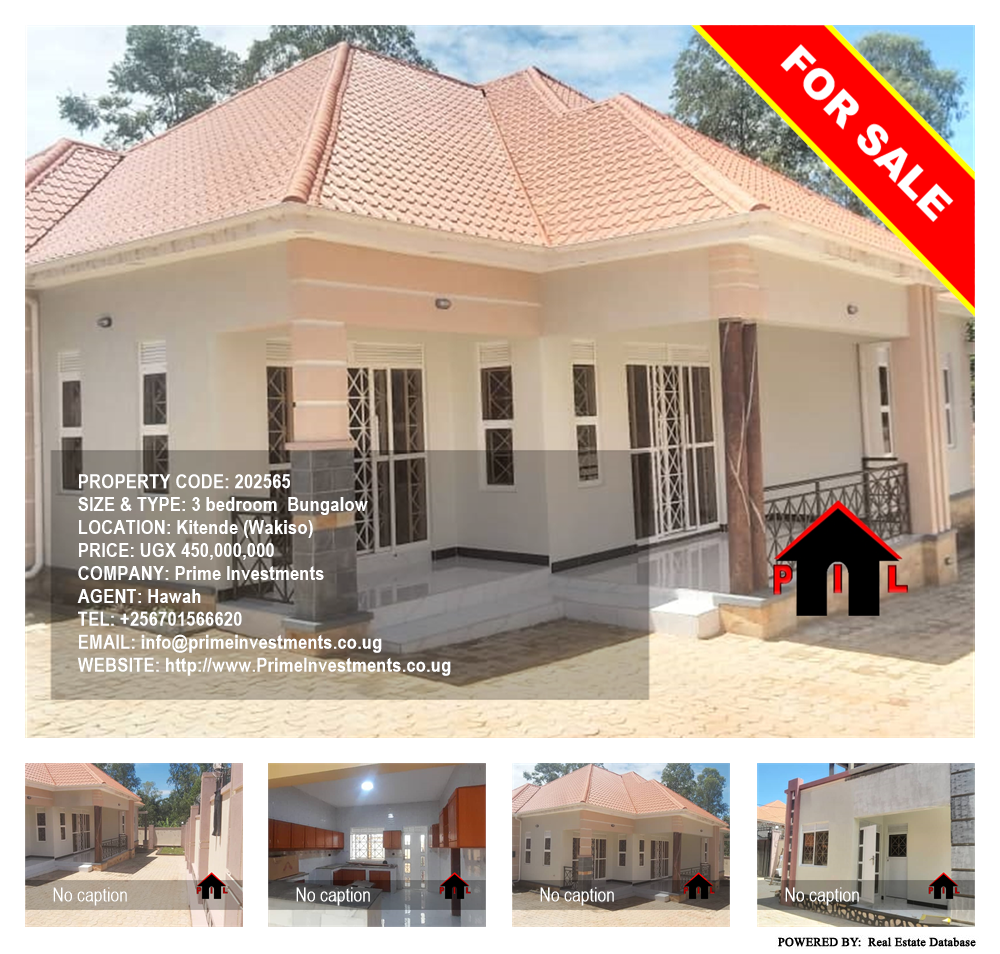3 bedroom Bungalow  for sale in Kitende Wakiso Uganda, code: 202565