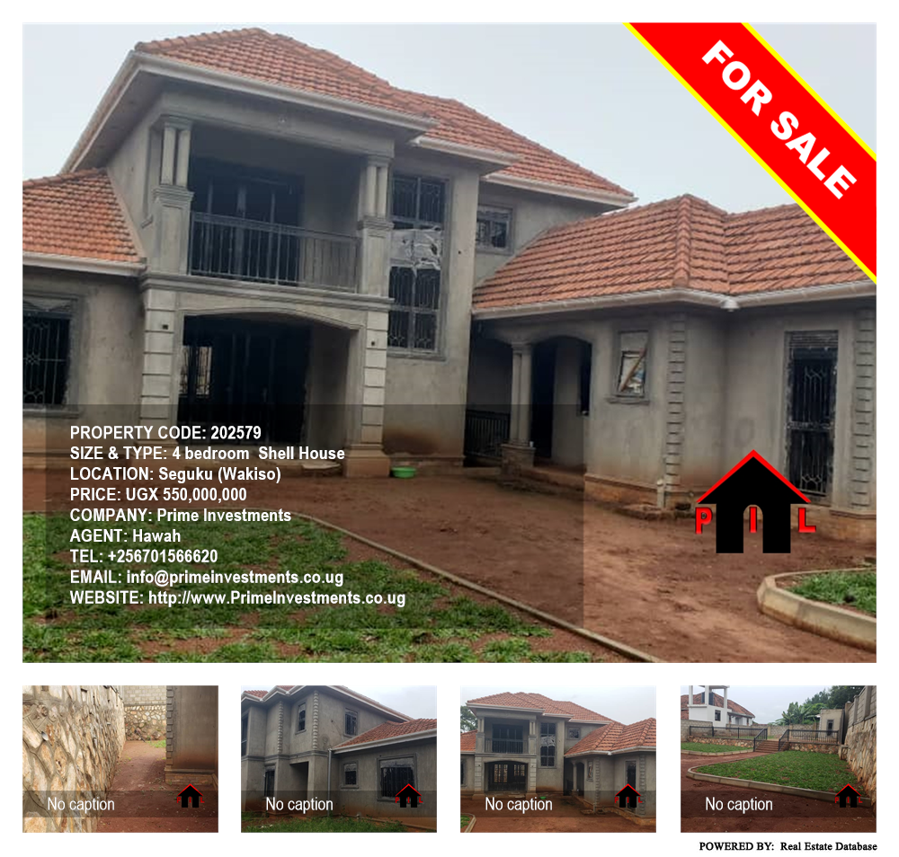 4 bedroom Shell House  for sale in Seguku Wakiso Uganda, code: 202579
