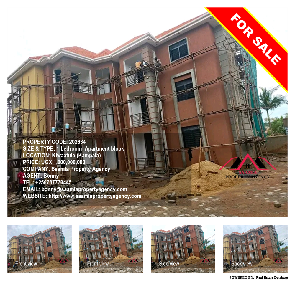 1 bedroom Apartment block  for sale in Kiwaatule Kampala Uganda, code: 202634