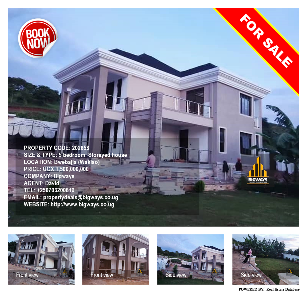 5 bedroom Storeyed house  for sale in Bwebajja Wakiso Uganda, code: 202658