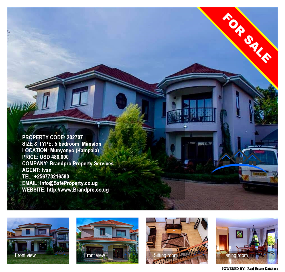 5 bedroom Mansion  for sale in Munyonyo Kampala Uganda, code: 202707