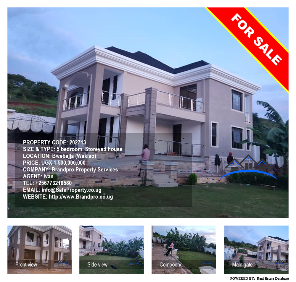 5 bedroom Storeyed house  for sale in Bwebajja Wakiso Uganda, code: 202713